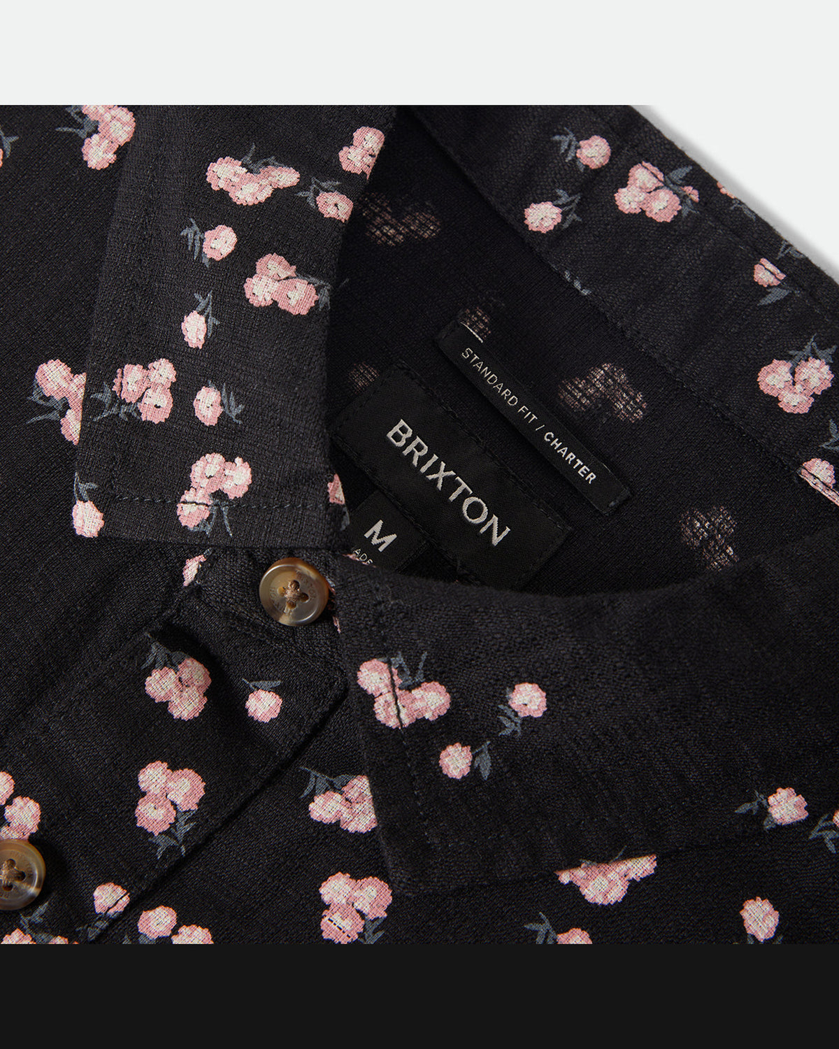 CHARTER SLUB S/S WVN - BLACK/PINK