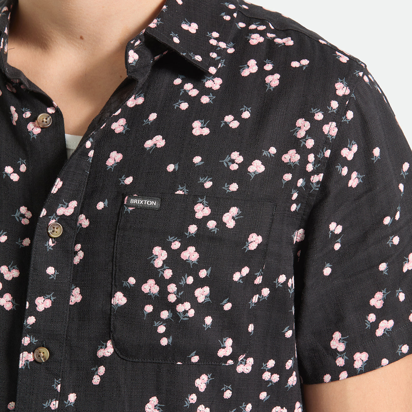 CHARTER SLUB S/S WVN - BLACK/PINK