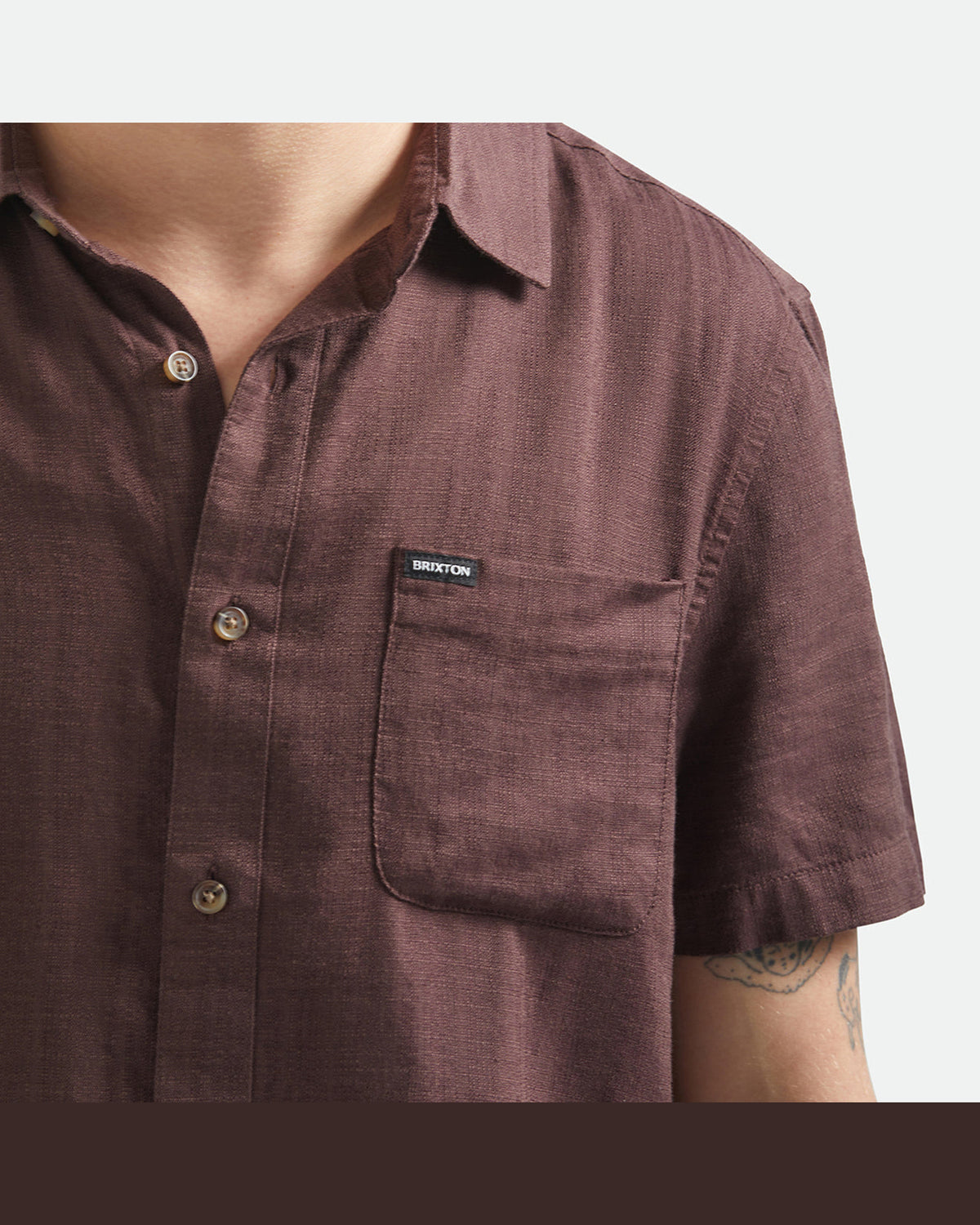 CHARTER SLUB S/S WVN - CHOCOLATE