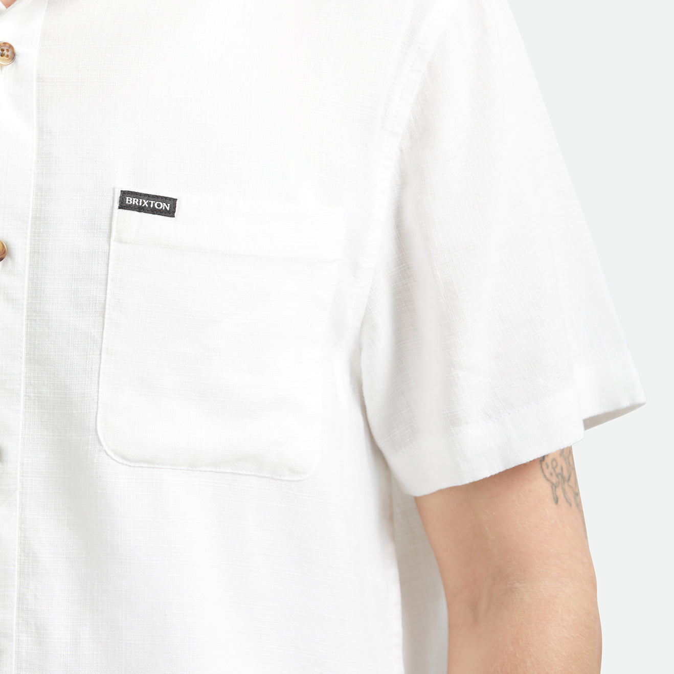 CHARTER SLUB S/S WVN - OFF WHITE