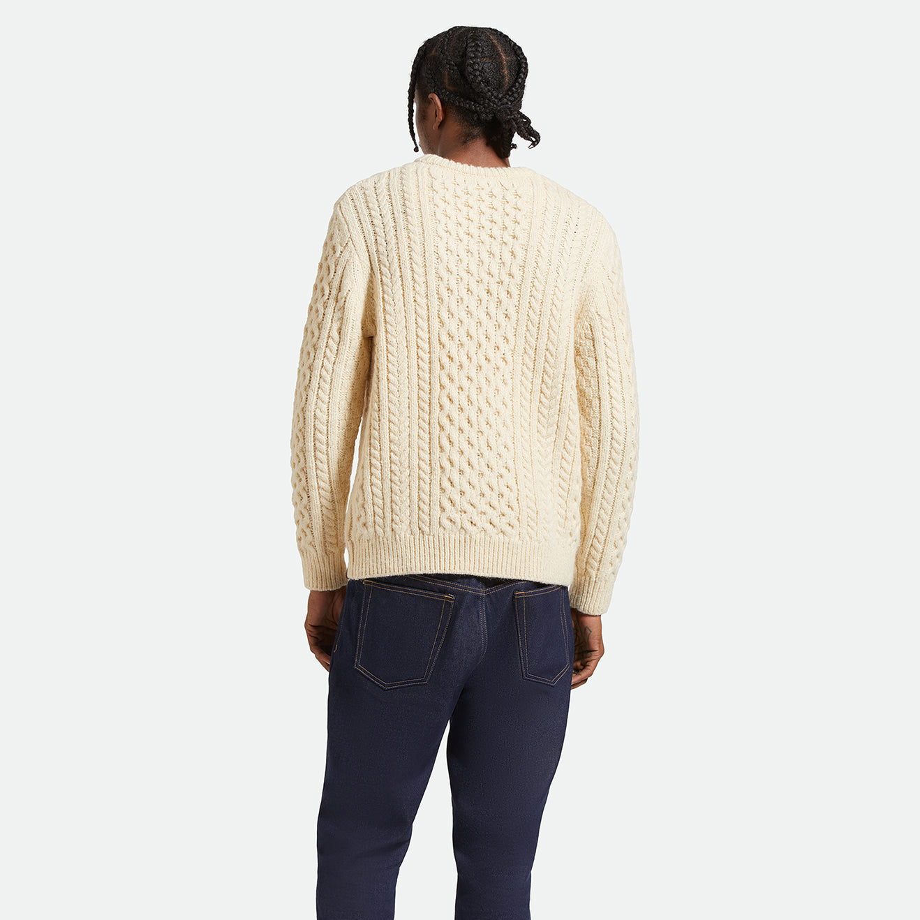 CLASSIC FISHERMAN'S SWEATER-OATMEAL