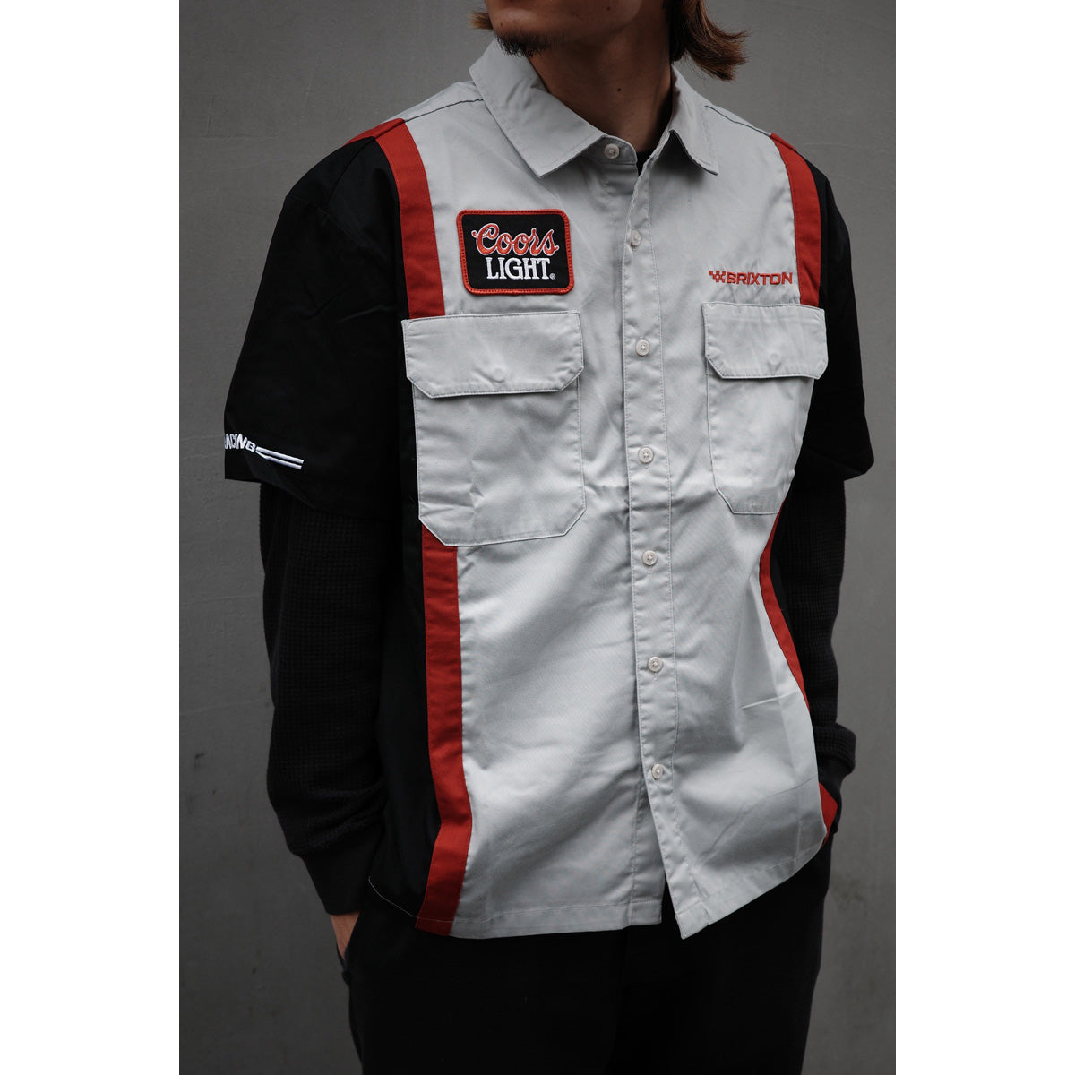 COORS LIGHT SHAKE DOWN S/S WVN - SILVER/BLACK