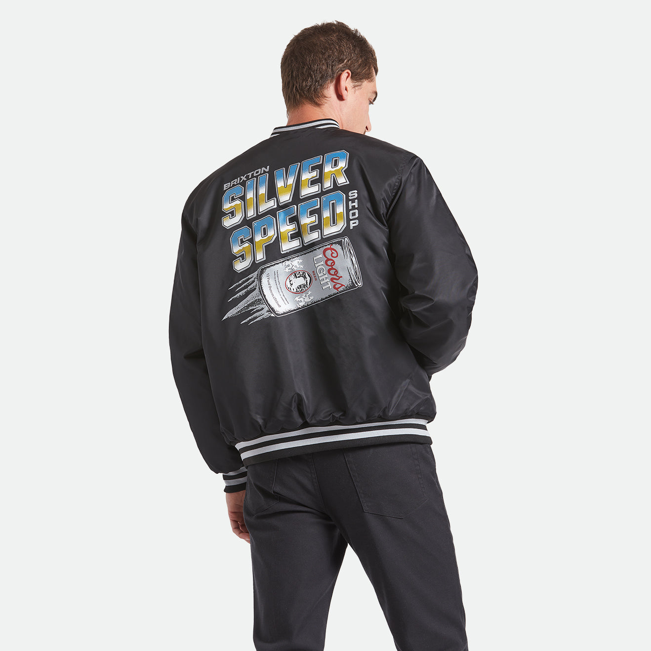 COORS LIGHT SILVER SPEED SHOP JACKET - BLACK/SILVER
