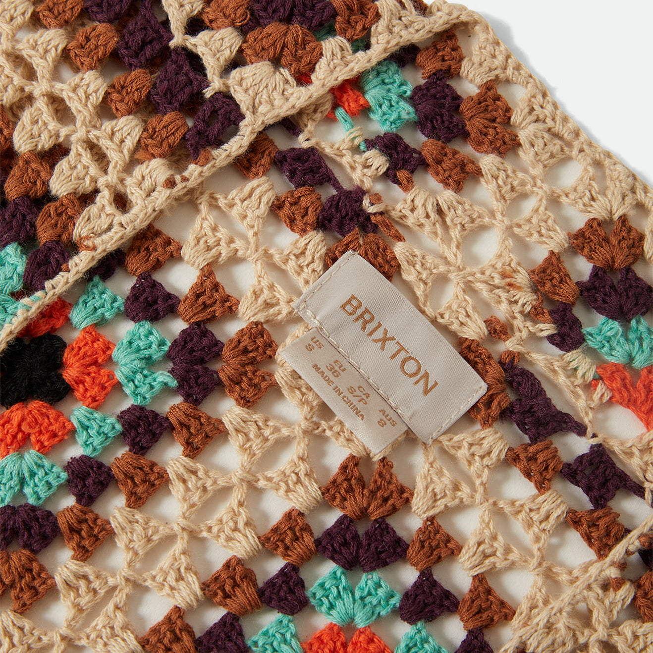 CROCHET KNIT KIMONO - MULTI COLOR
