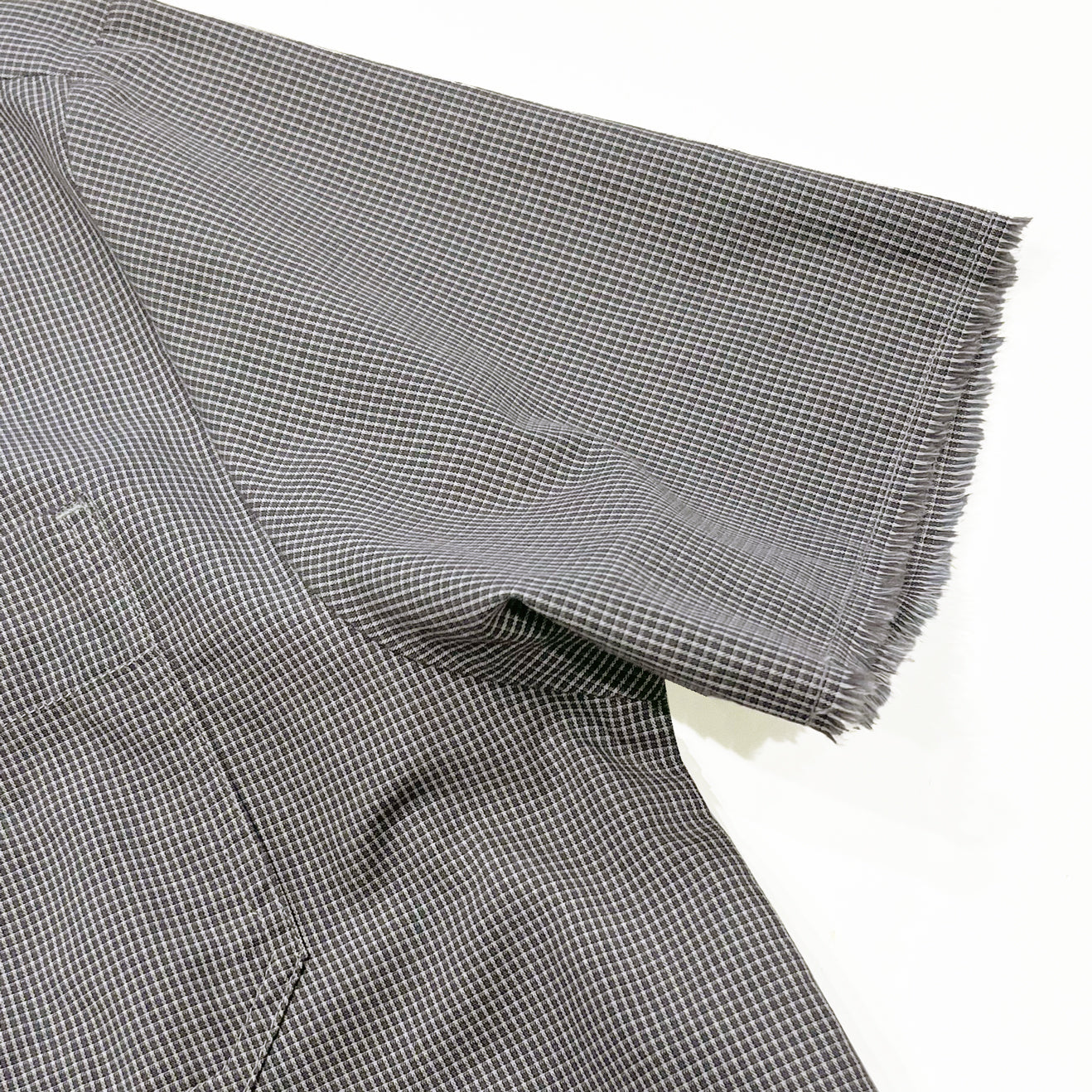 CRU MICRO PLAID S/S WVN - WASHED NAVY MICRO PLAID