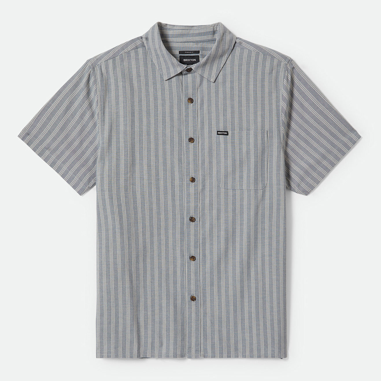 CRU OXFORD STRIPE S/S WVN - BASALT BLUE/WHITCAP STRIPE