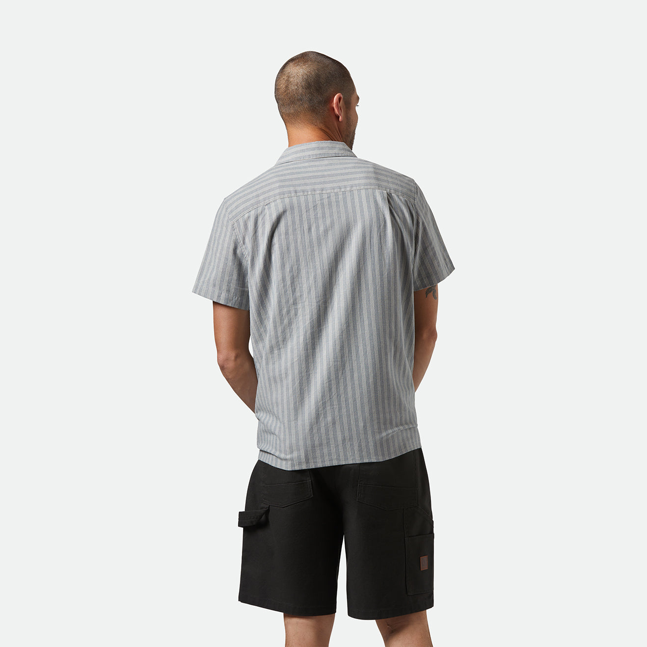 CRU OXFORD STRIPE S/S WVN - BASALT BLUE/WHITCAP STRIPE