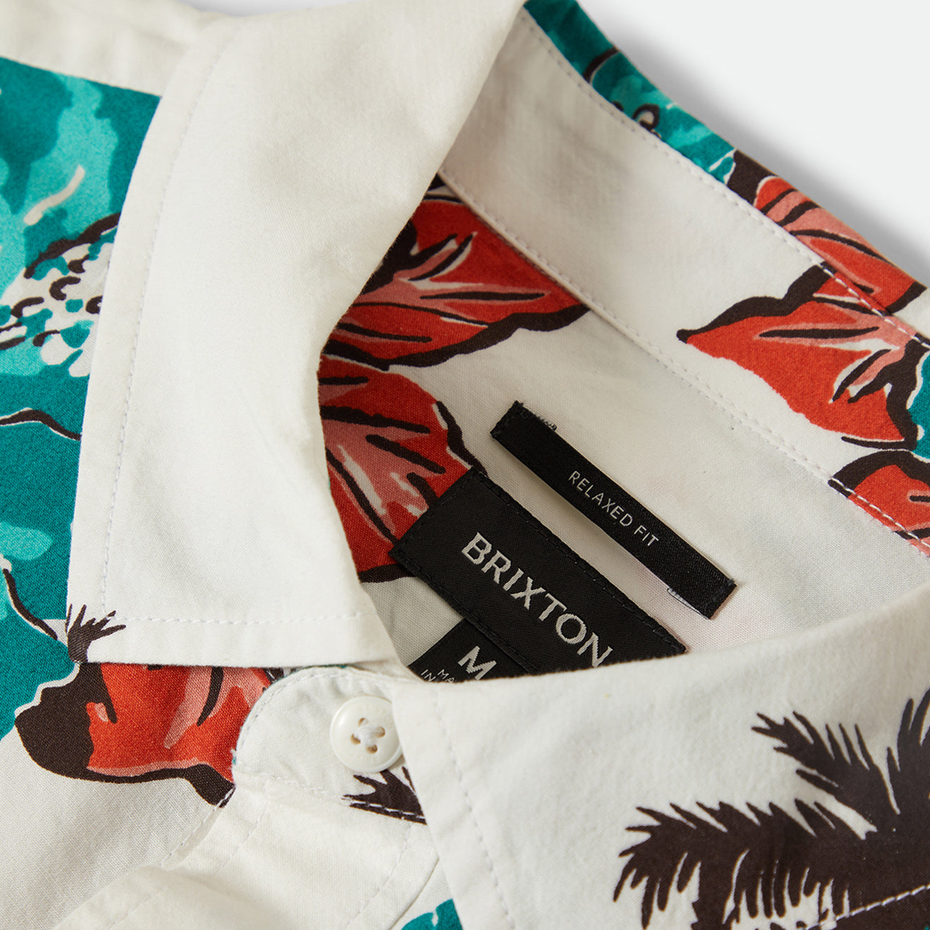 CRU PRINT S/S WVN-OFF WHITE/AQUATIC GREEN FLORAL