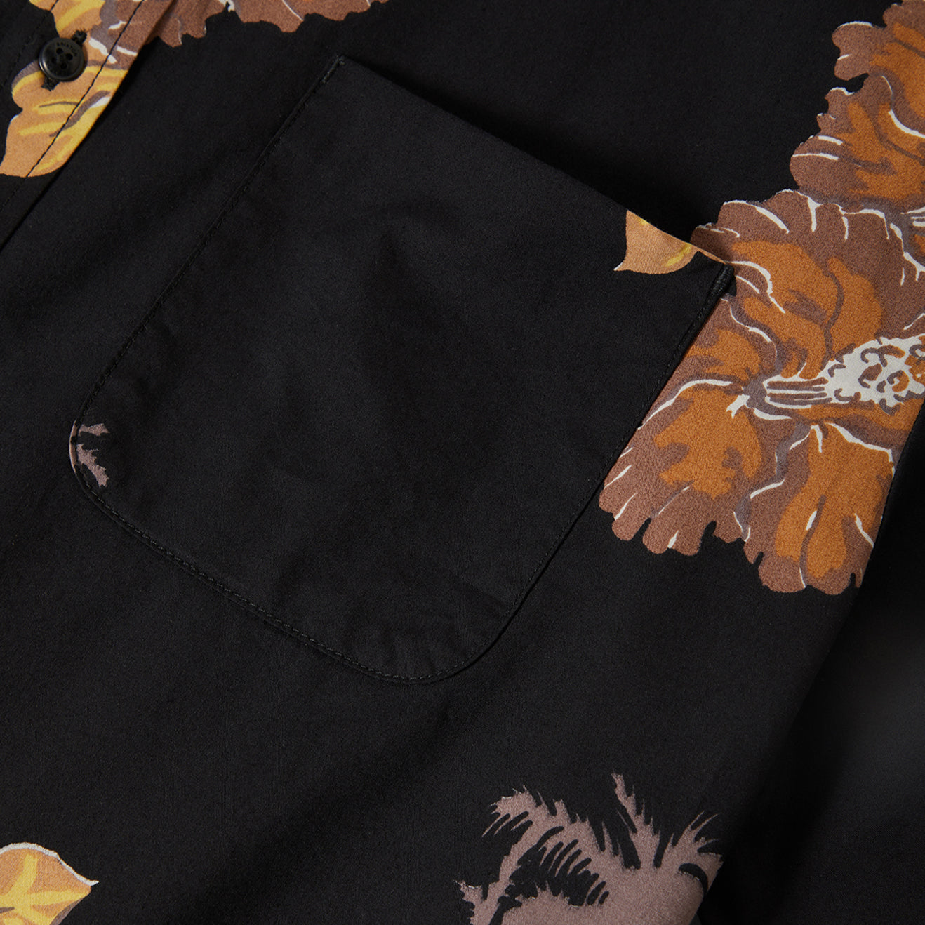 CRU PRINT S/S WVN-WASHED BLACK/CHARCOAL FLORAL