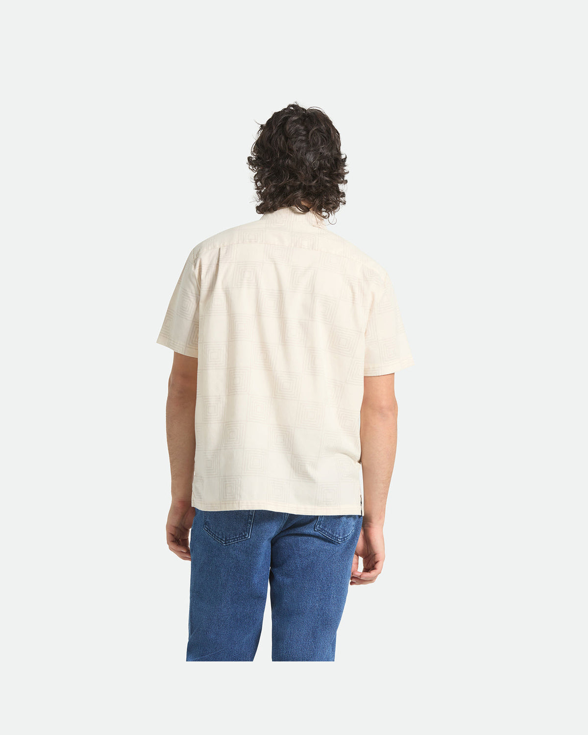 CRU PRINT S/S WVN - WHITECAP/GEO CHECKER
