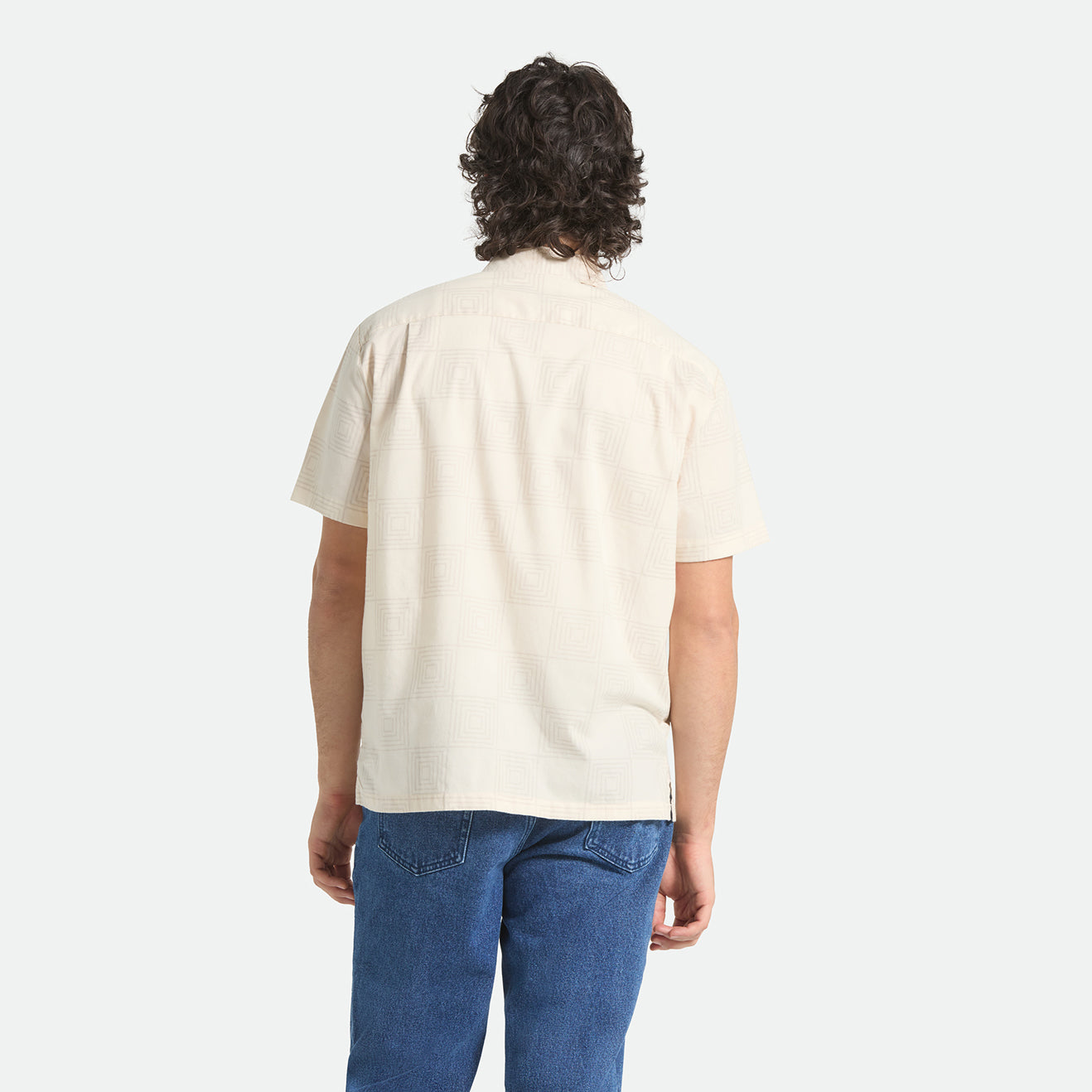 CRU PRINT S/S WVN - WHITECAP/GEO CHECKER