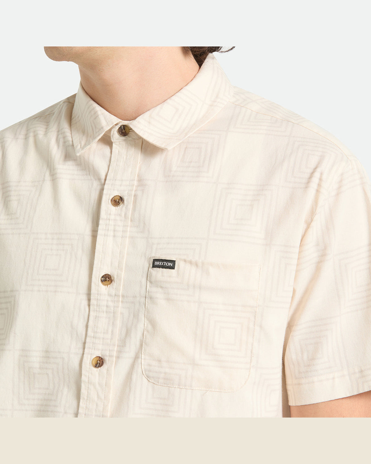 CRU PRINT S/S WVN - WHITECAP/GEO CHECKER
