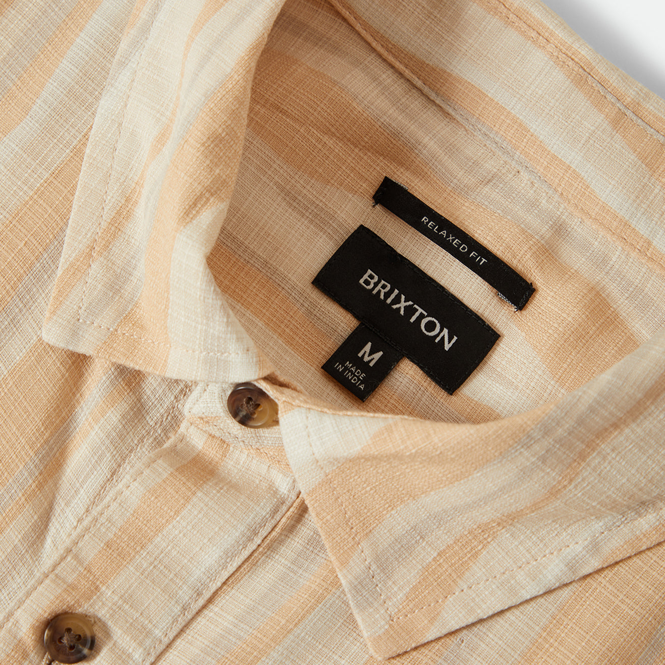 CRU SLUB S/S WVN-HAZELNUT/PAINTERLY STRIPE