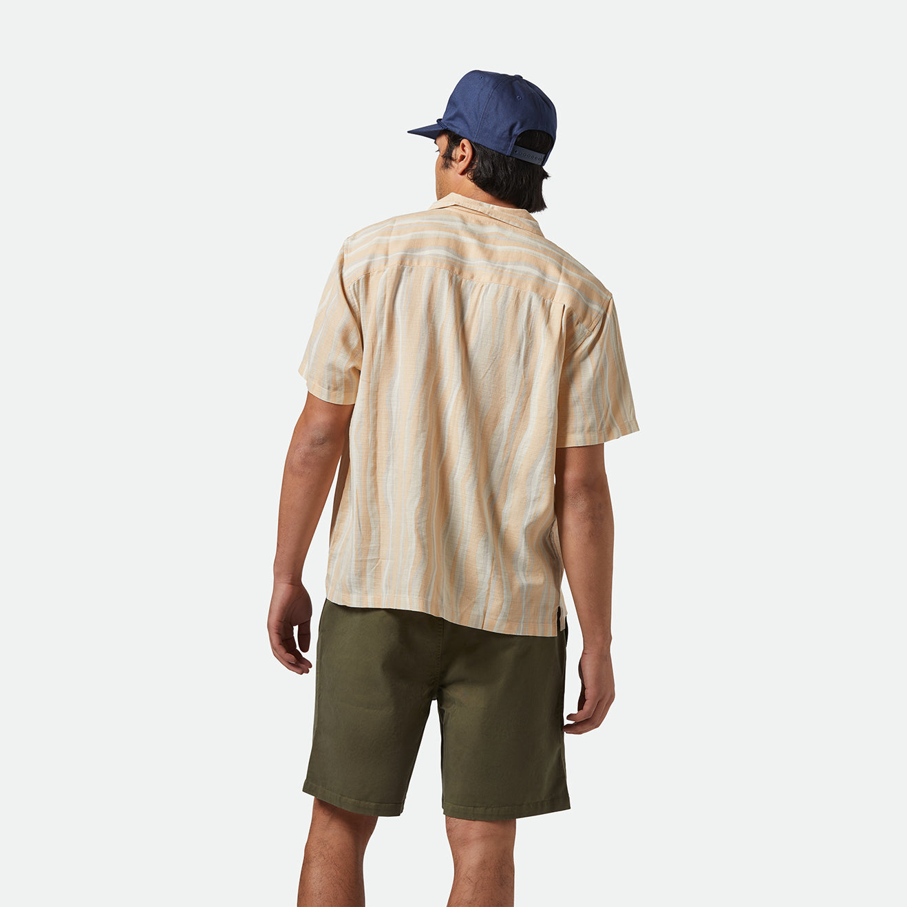 CRU SLUB S/S WVN-HAZELNUT/PAINTERLY STRIPE