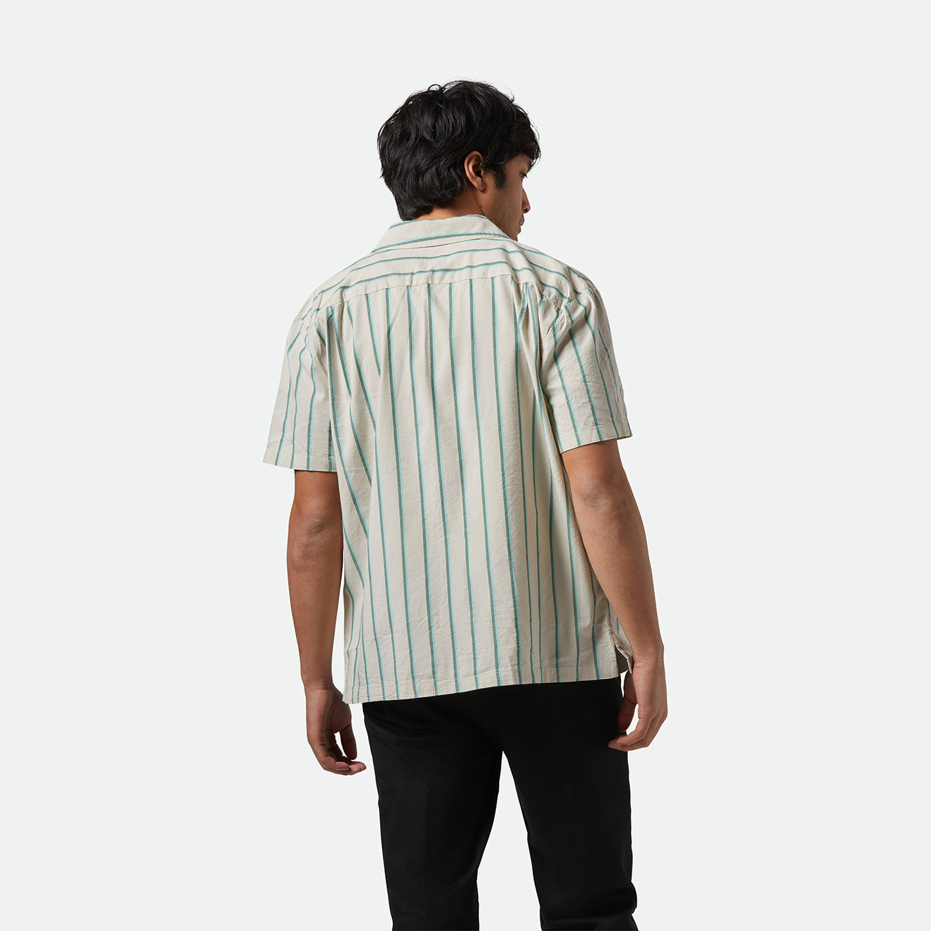 CRU STRIPE S/S WVN - BEIGE/PINE NEEDLE/AQUATIC GREE