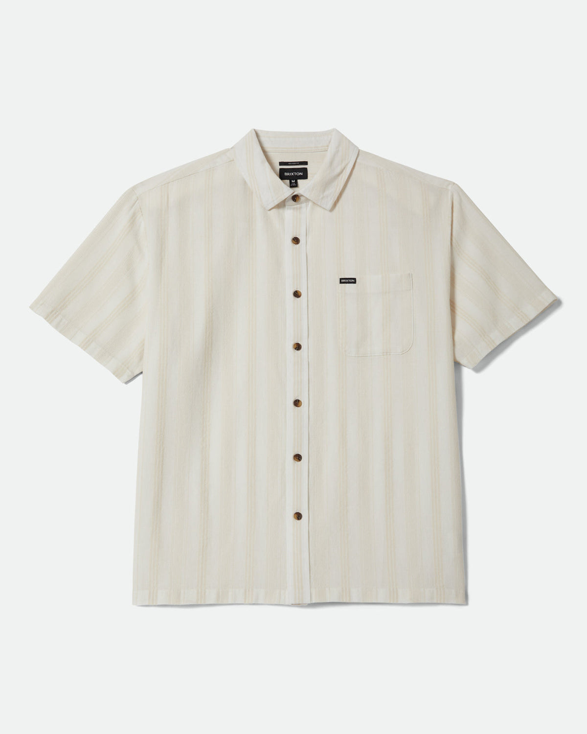 CRU STRIPED DOBBY S/S WVN - OFF WHITE
