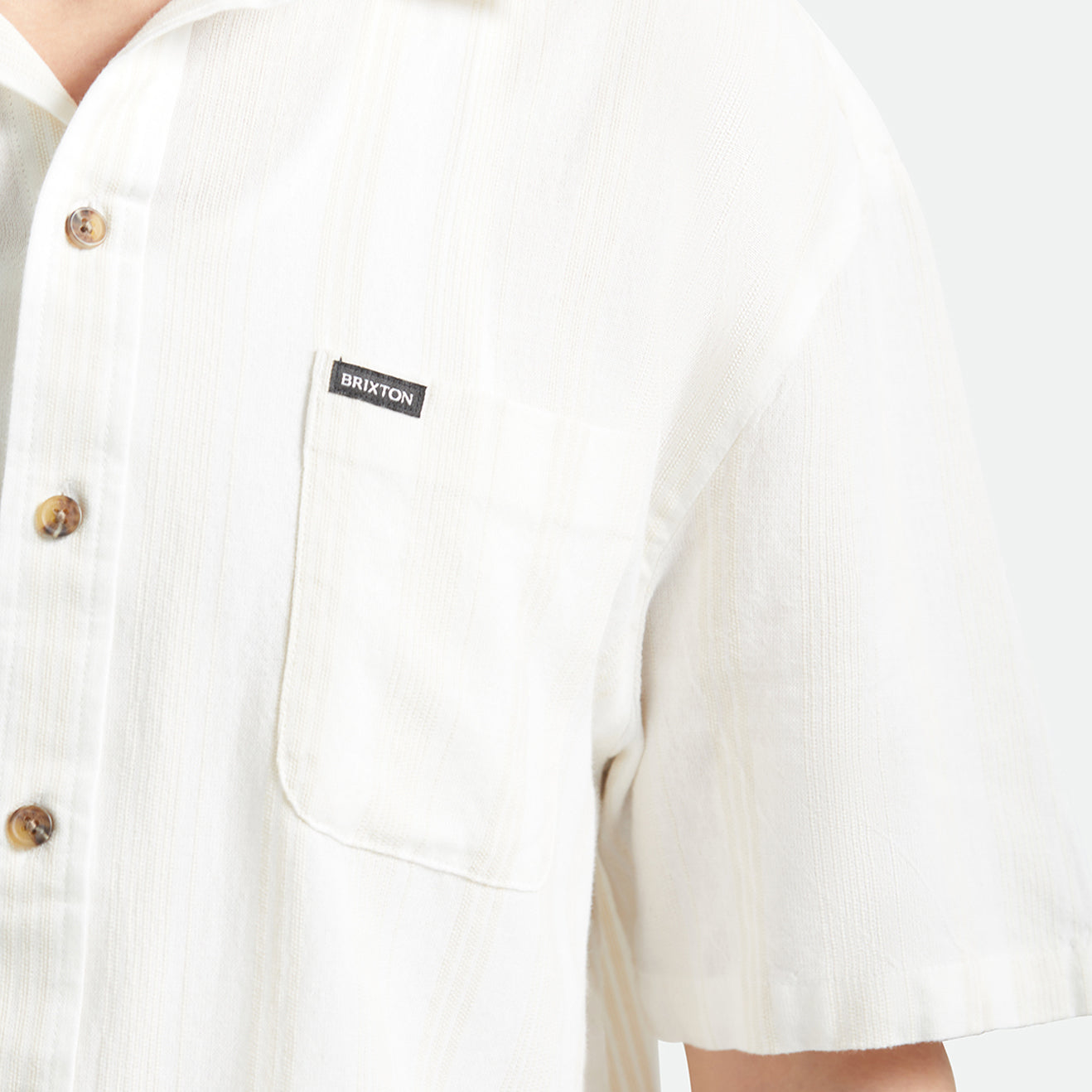 CRU STRIPED DOBBY S/S WVN - OFF WHITE