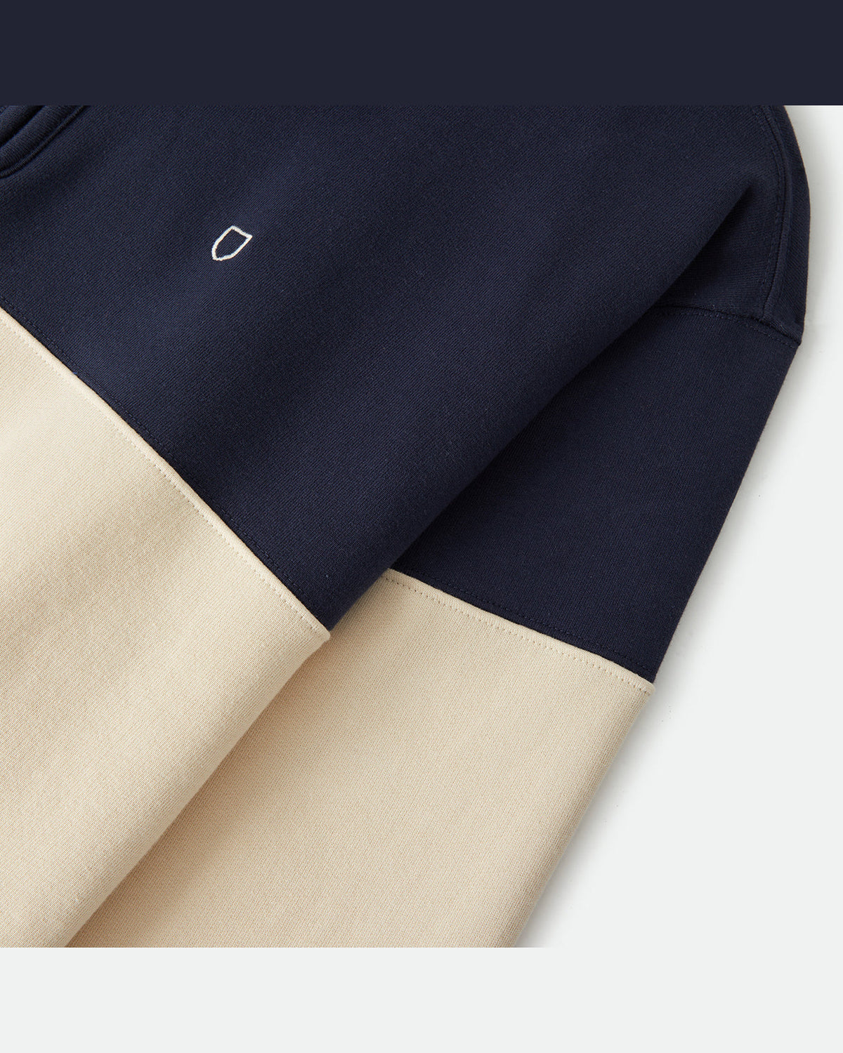 DANVILLE QUARTER ZIP FLEECE - NAVY/WHITECAP