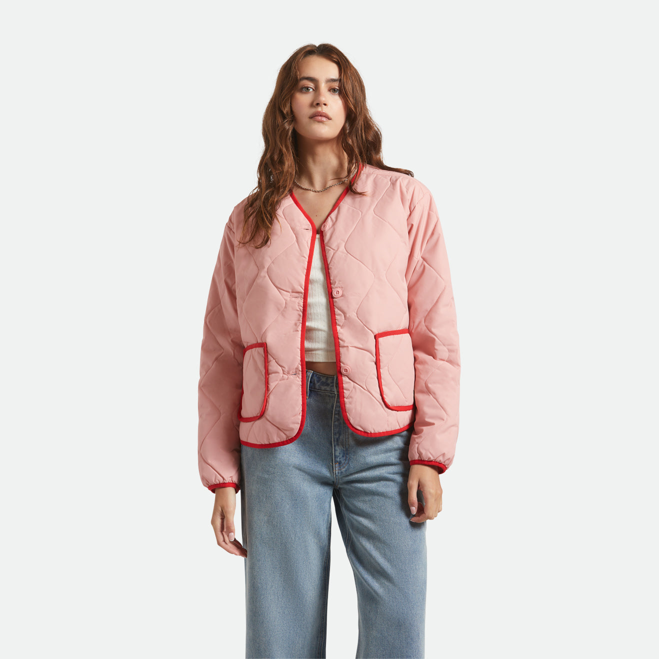 DELILAH QUILTED JACKET - MELLOW ROSE