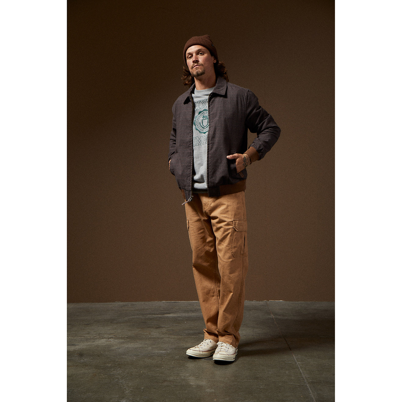 DILLINGER HT BOMBER JKT-BLACK HOUNDSTOOTH