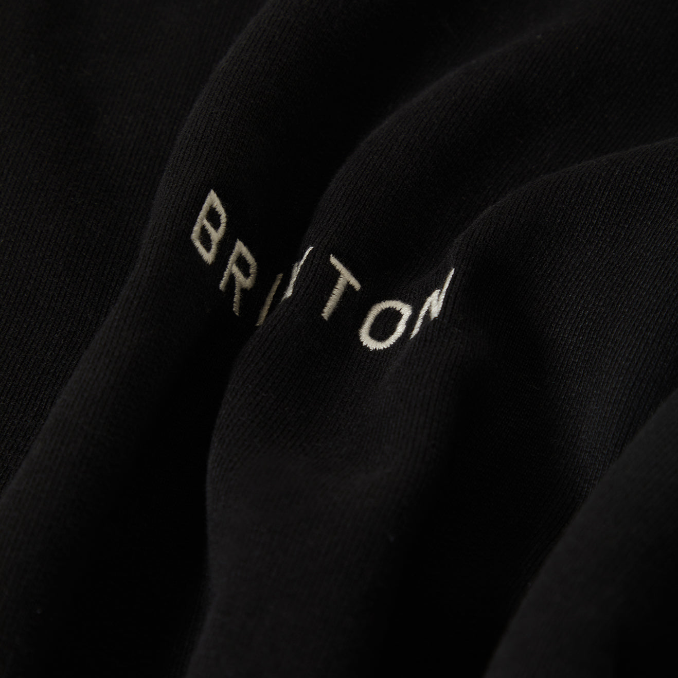 EMBROIDERED HEAVY WEIGHT CREW - BLACK