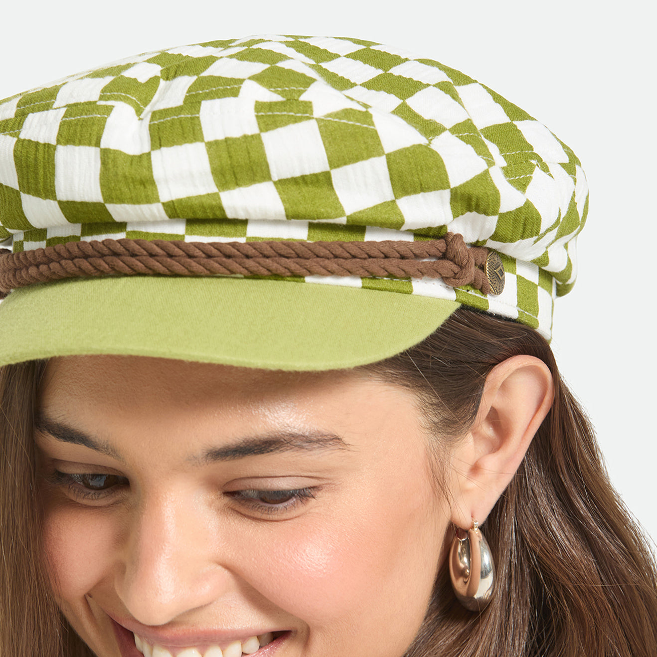 FIDDLER CAP - SUBLIME GREEN CHECKER BOARD