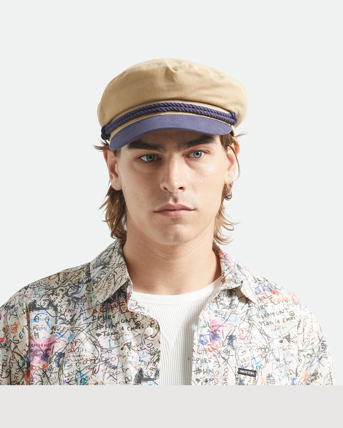 FIDDLER CAP - SAND/WASHED NAVY