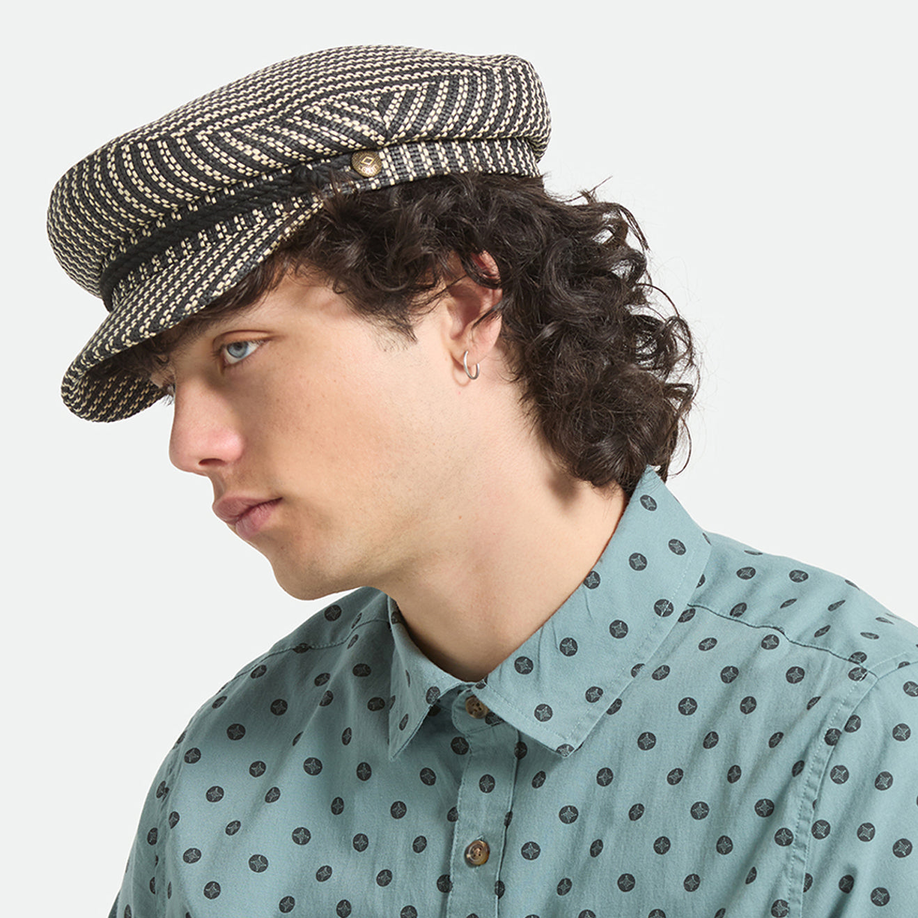 FIDDLER LW CAP - BLACK/NATURAL STRAW