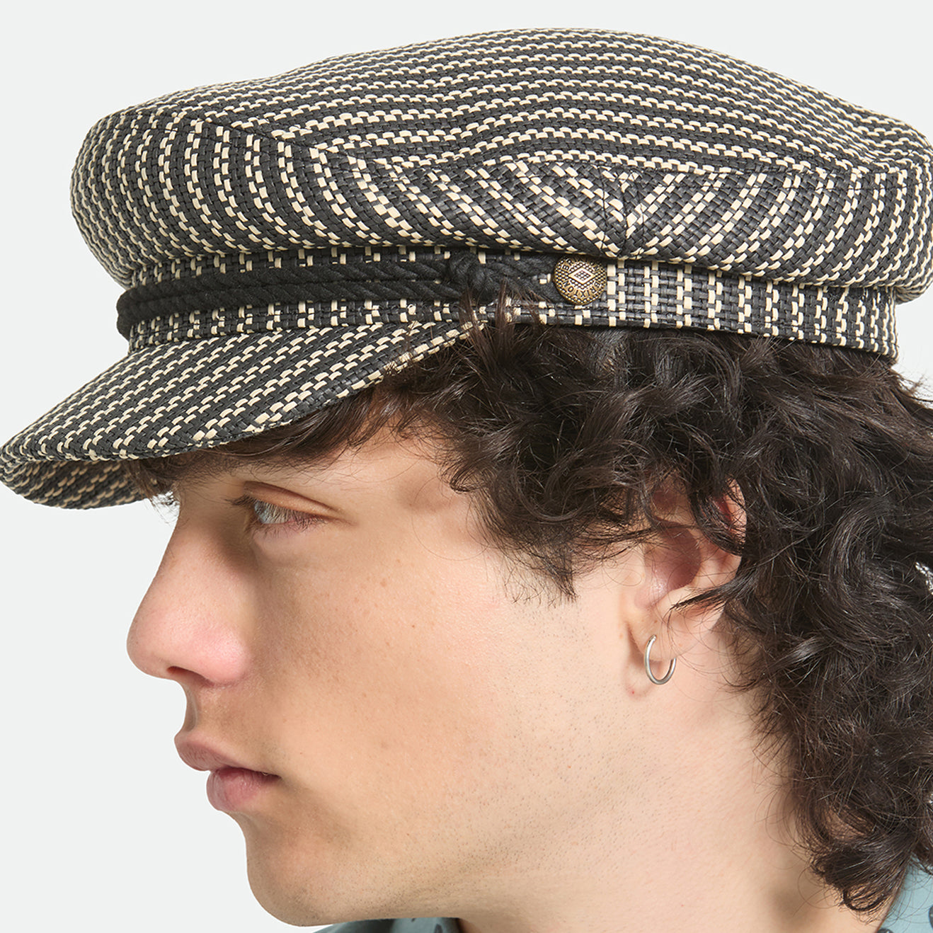 FIDDLER LW CAP - BLACK/NATURAL STRAW