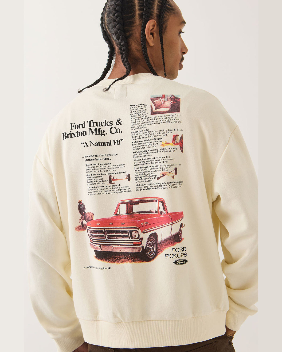 FORD 71 PICKUP CREW FLEECE - WIMBLEDON WHITE