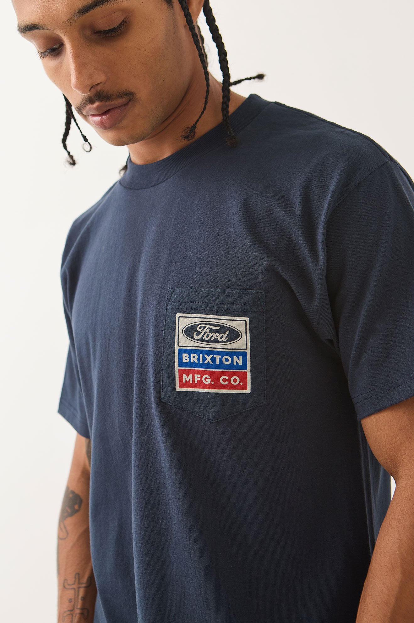 FORD SERVICE DEPT POCKET TEE - AMERICAN NAVY