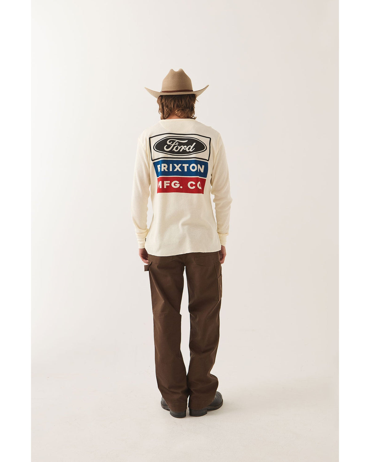 FORD SERVICE DEPT WAFFLE L/S - WIMBLEDON WHITE