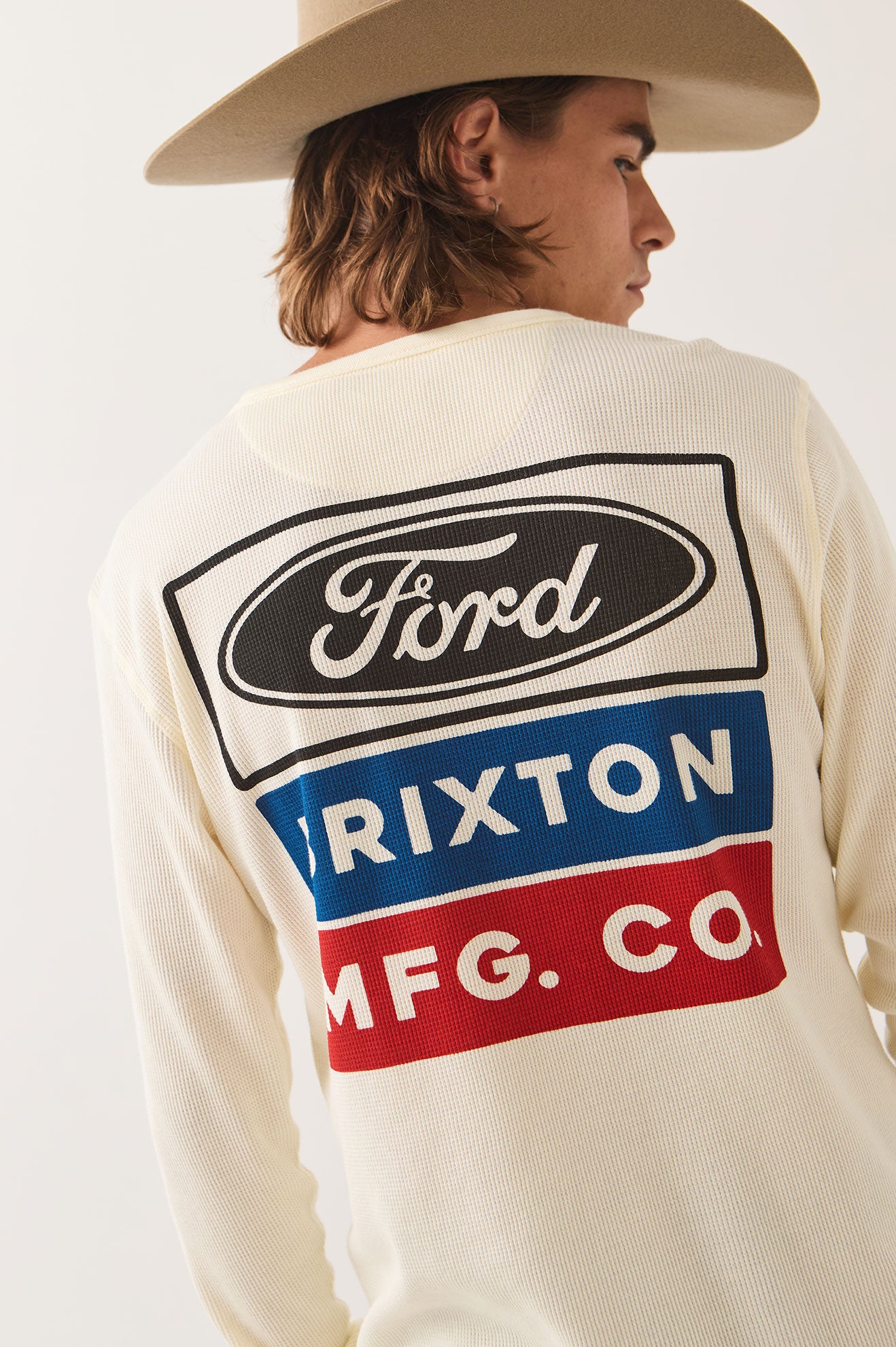 FORD SERVICE DEPT WAFFLE L/S - WIMBLEDON WHITE