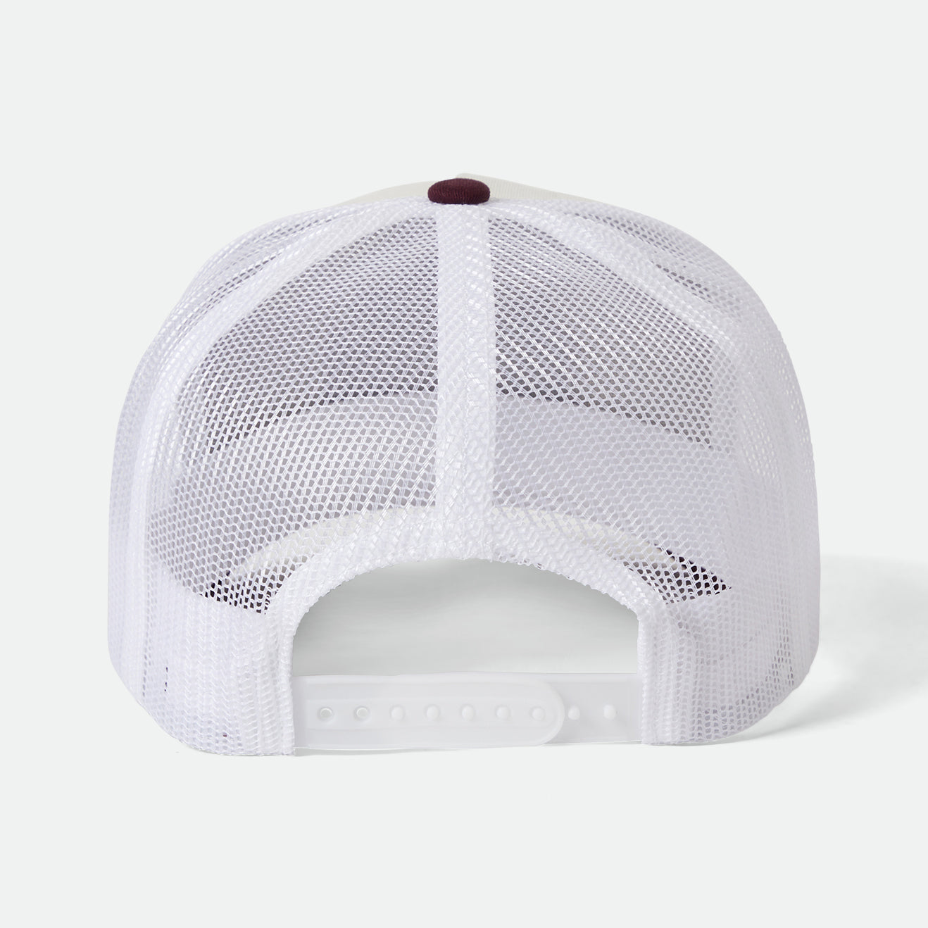 GENUINE QLTY C NP MP TRUCKER HAT - OFF WHITE/PORT