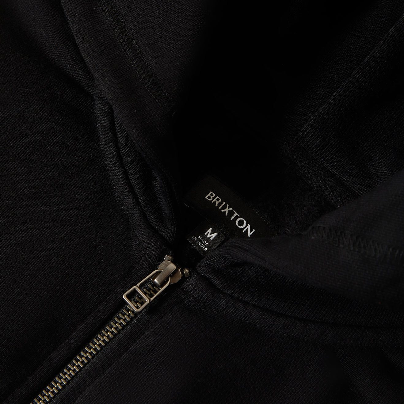 EMBROIDERED HW FZ - BLACK
