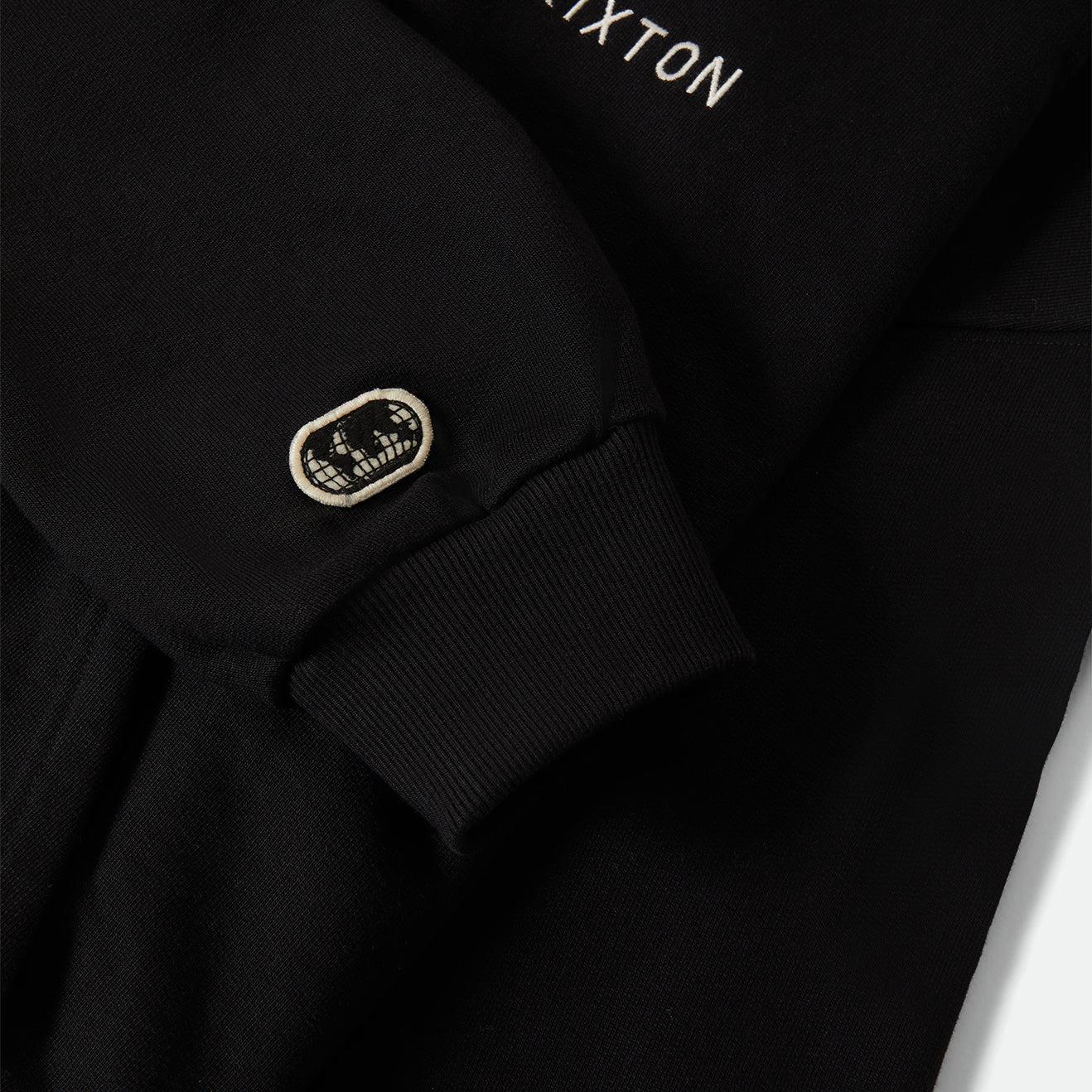 EMBROIDERED HW FZ - BLACK