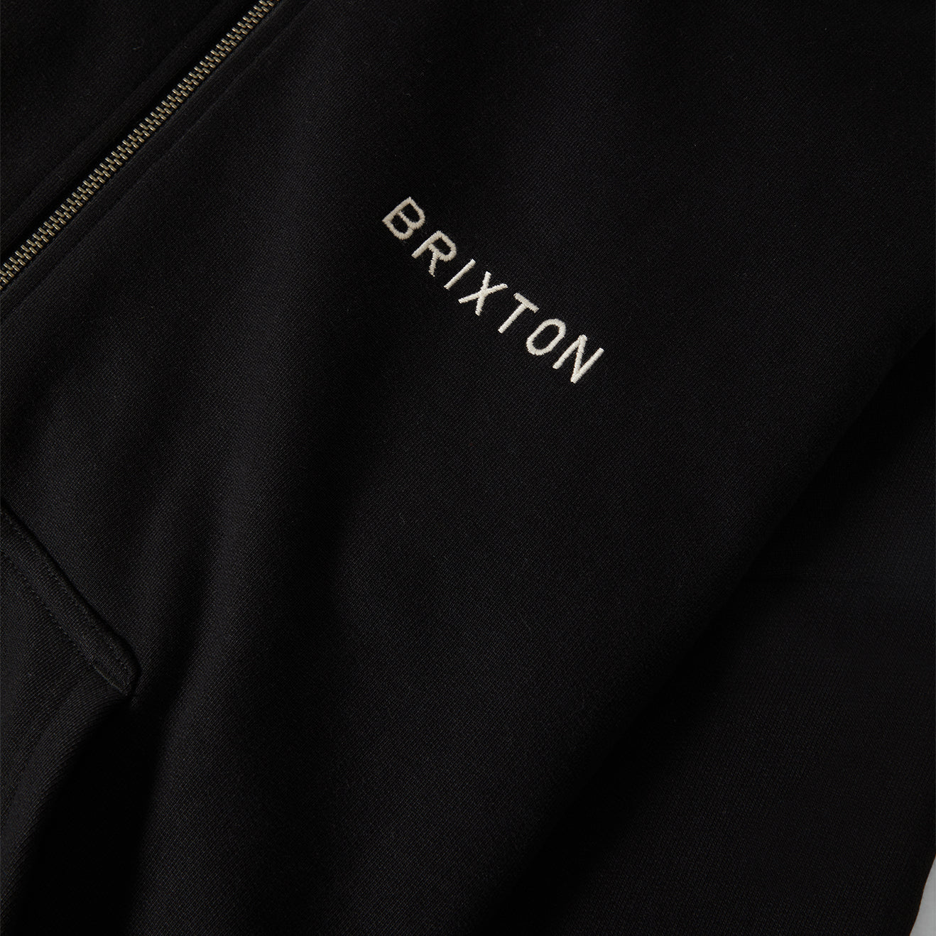 EMBROIDERED HW FZ - BLACK