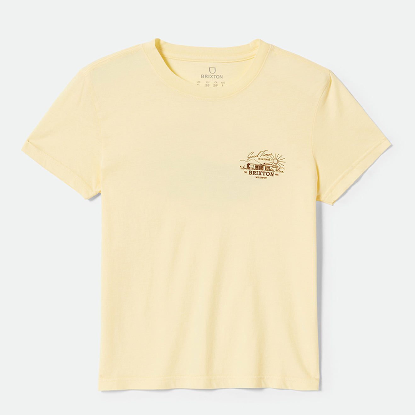 GOOD TIMES FITTED CREW TEE - PANNA COTTA