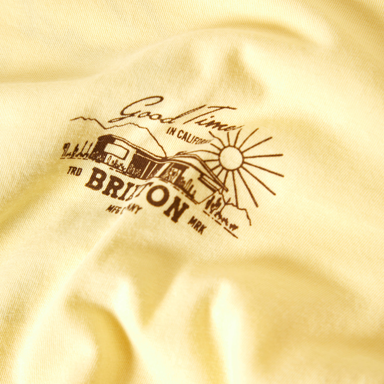GOOD TIMES FITTED CREW TEE - PANNA COTTA