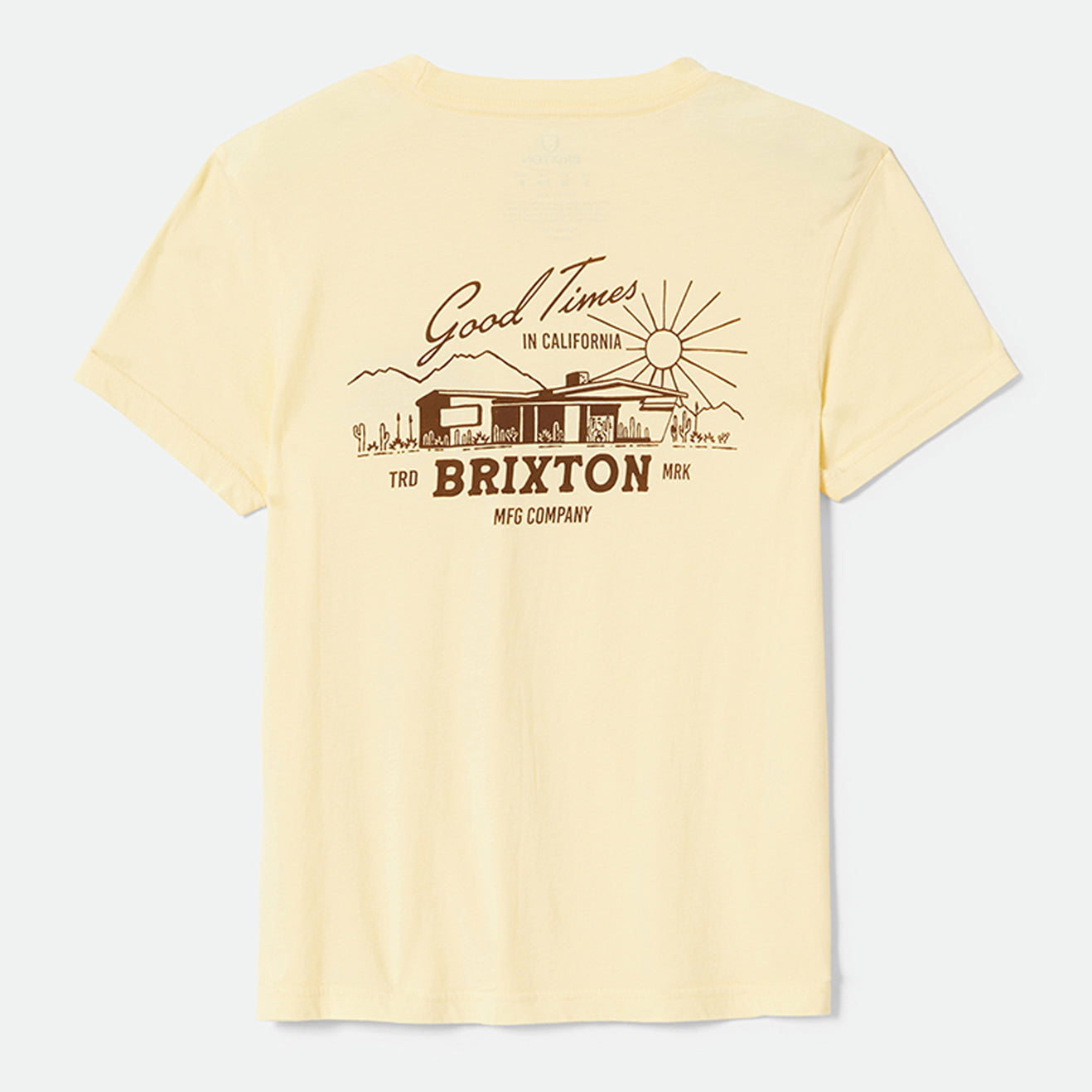 GOOD TIMES FITTED CREW TEE - PANNA COTTA