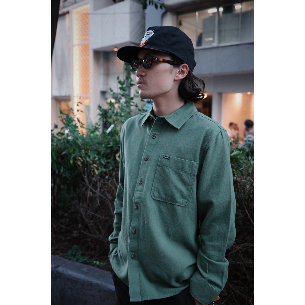HASTING LW FLANNEL - WILD GREEN