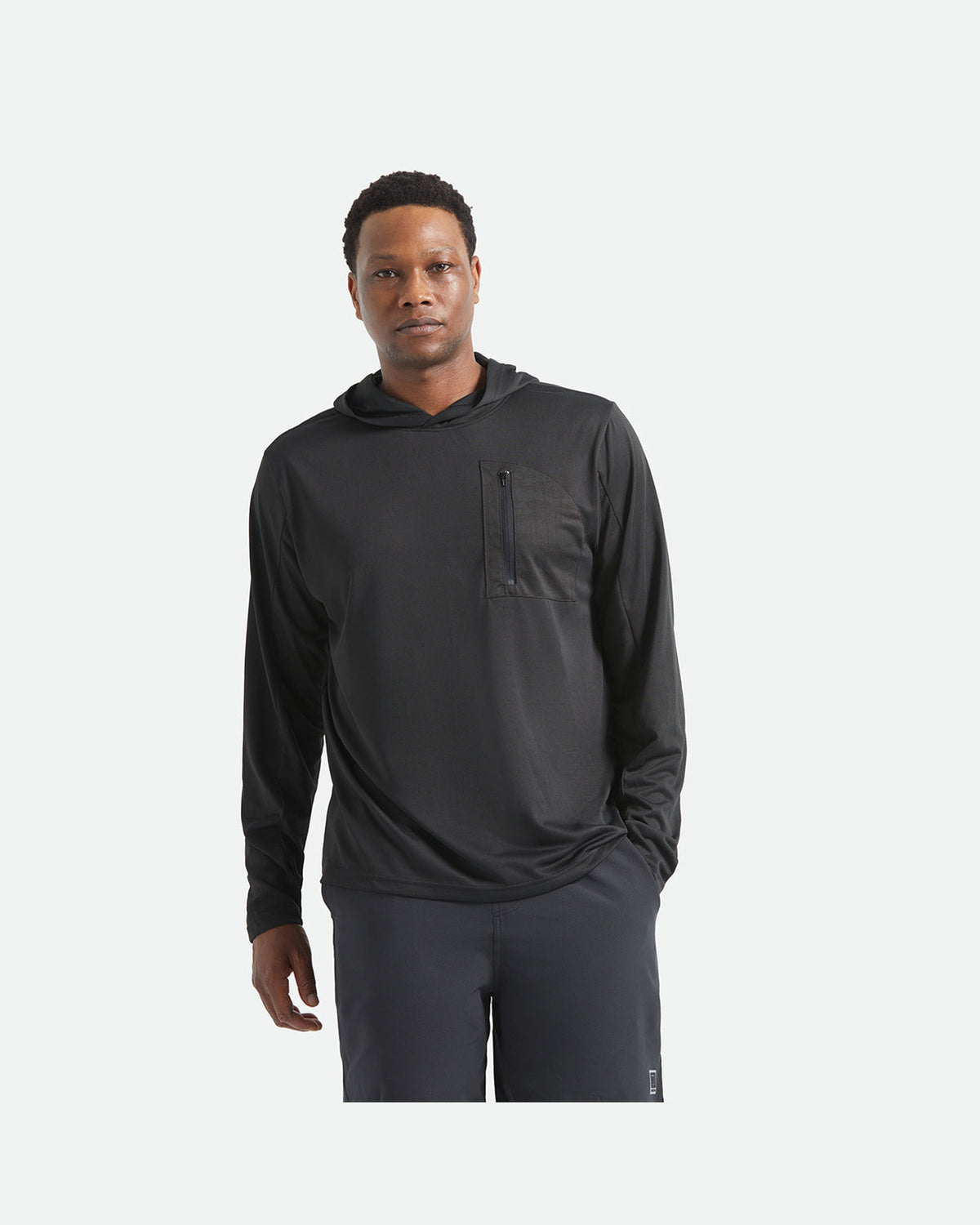 JOURNEY L/S SUN HOODIE - BLACK