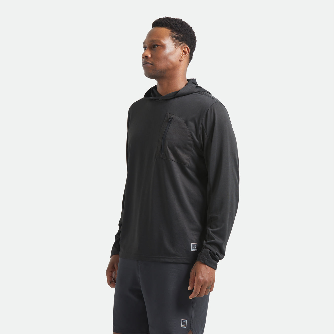 JOURNEY L/S SUN HOODIE - BLACK