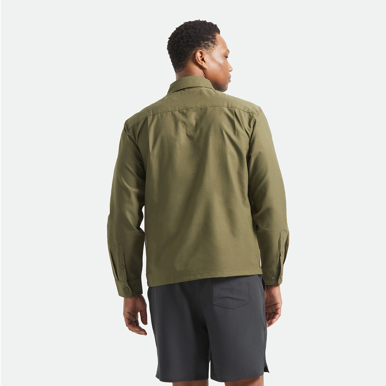 JOURNEY LW L/S WVN - DARK OLIVE