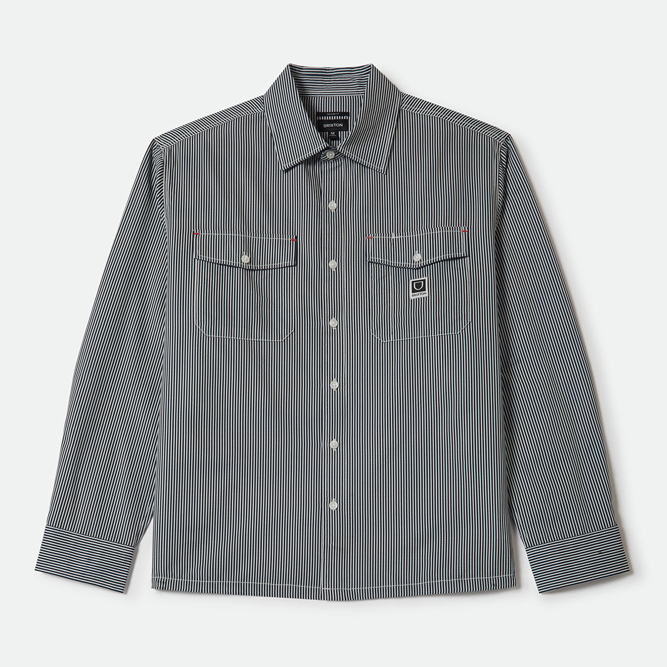 JOURNEY LW L/S WVN - NAVY/WHITE STRIPE