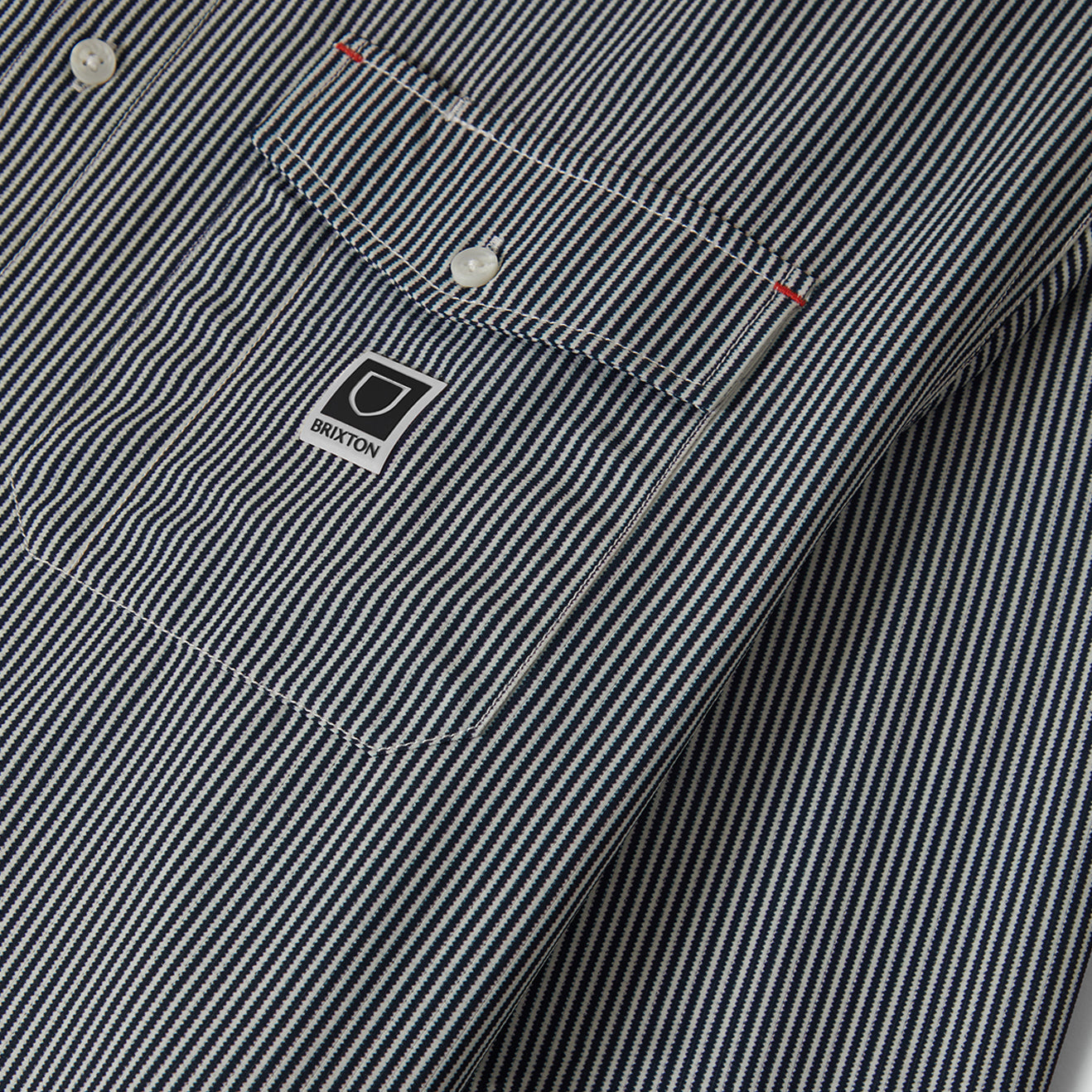 JOURNEY LW L/S WVN - NAVY/WHITE STRIPE