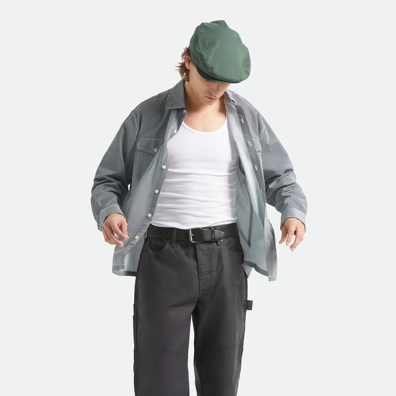 JOURNEY LW L/S WVN - NAVY/WHITE STRIPE