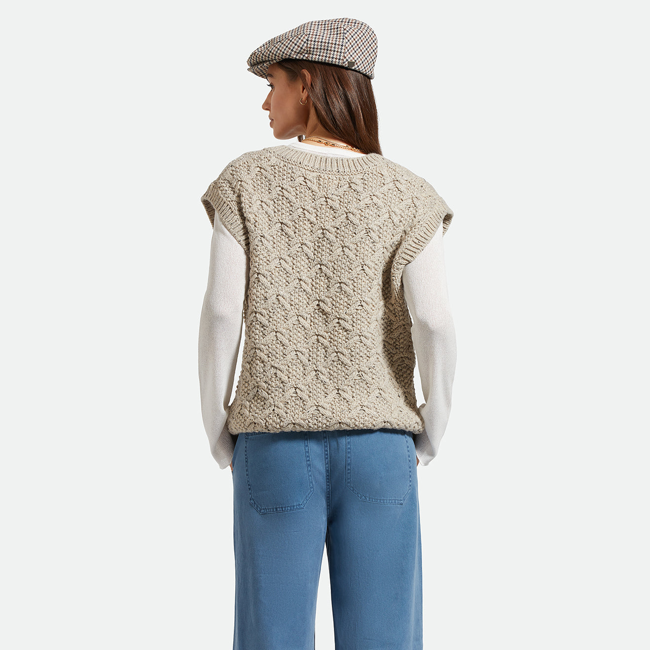 LAFAYETTE OVER SWEATER VEST-MARLED BEIGE