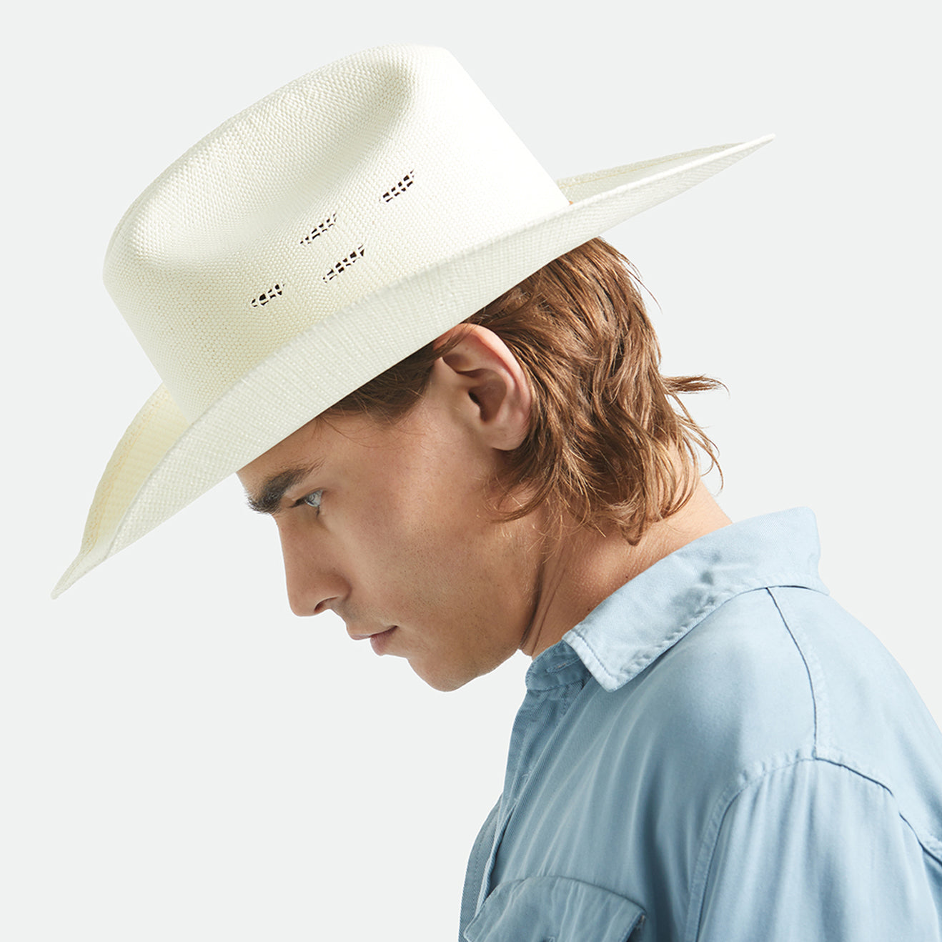 LAREDO STRAW COWBOY HAT - BONE