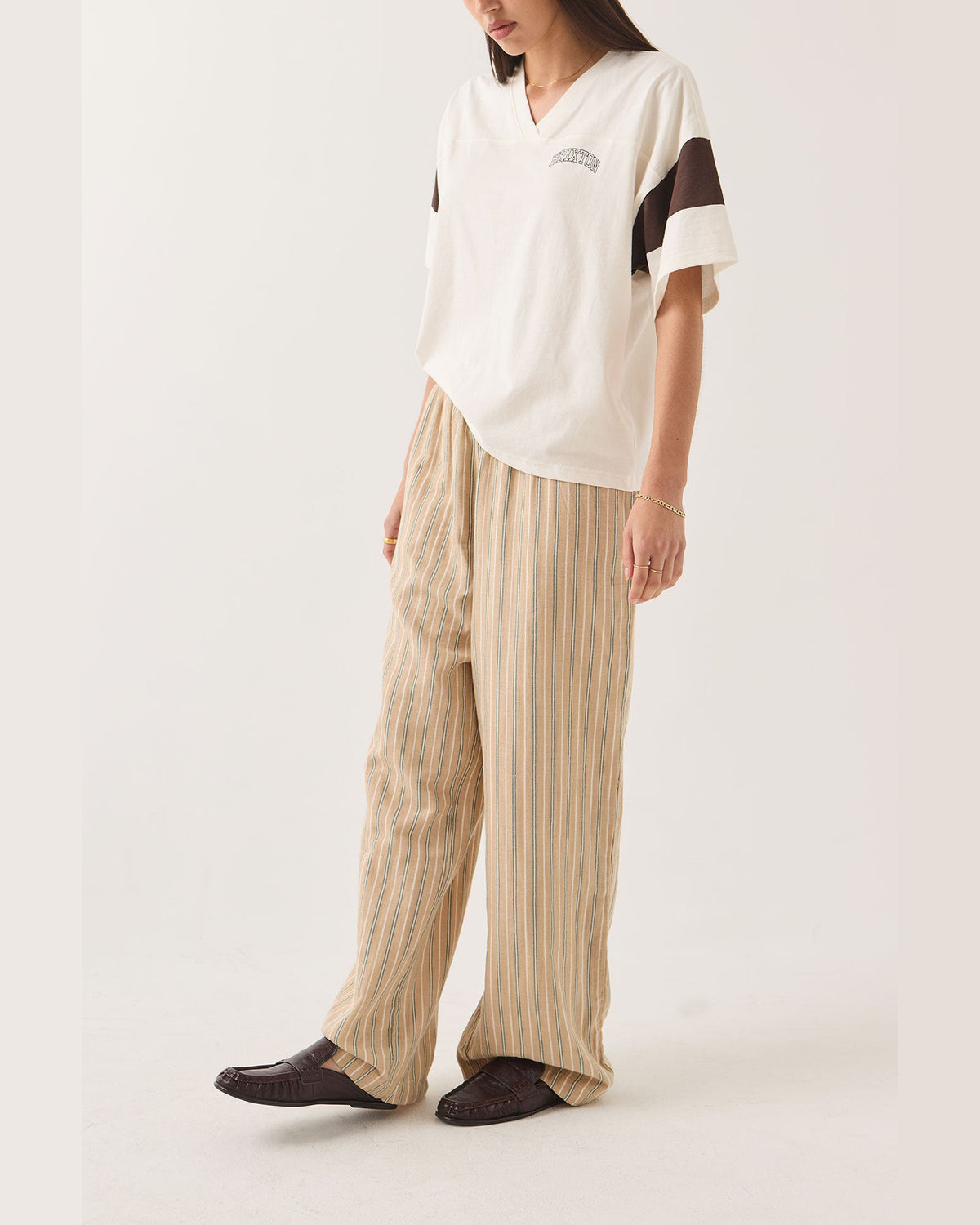 LOUNGE PANT - SAND STRIPE